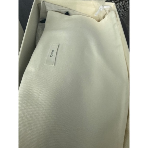 TOTEME Black Leather Square Toe Elastic Back Flat Loafers Made in Italy Size 37 - Picture 10 of 12